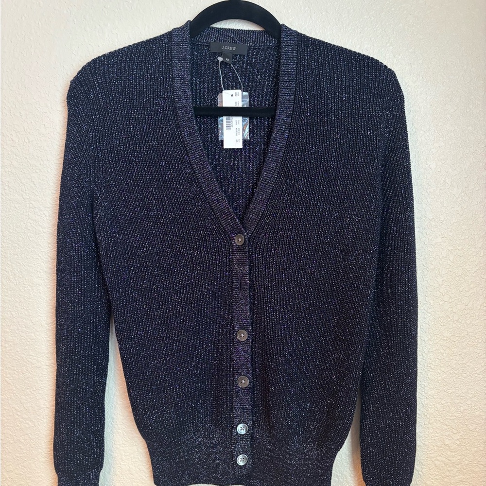 J. Crew women’s shimmery Cardigan Sweater NWT